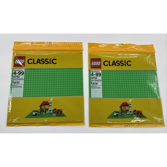 LEGO Classic Green Baseplate Supplement Lot of 2 10700 Building 10"x10" NEW - Picture 1 of 6